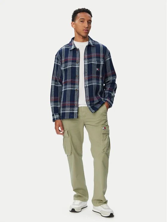Camicia manica lunga flanella Tommy Jeans - dark navy