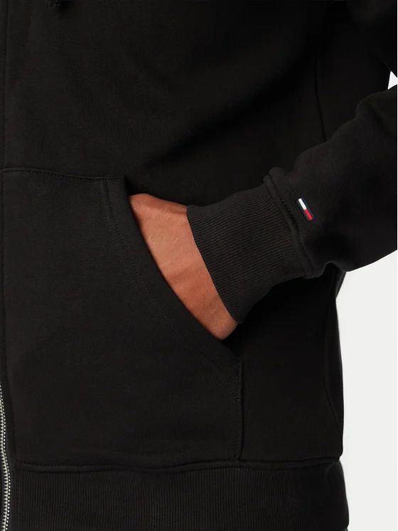 Maglia in felpa zip cappuccio Tommy Jeans - black