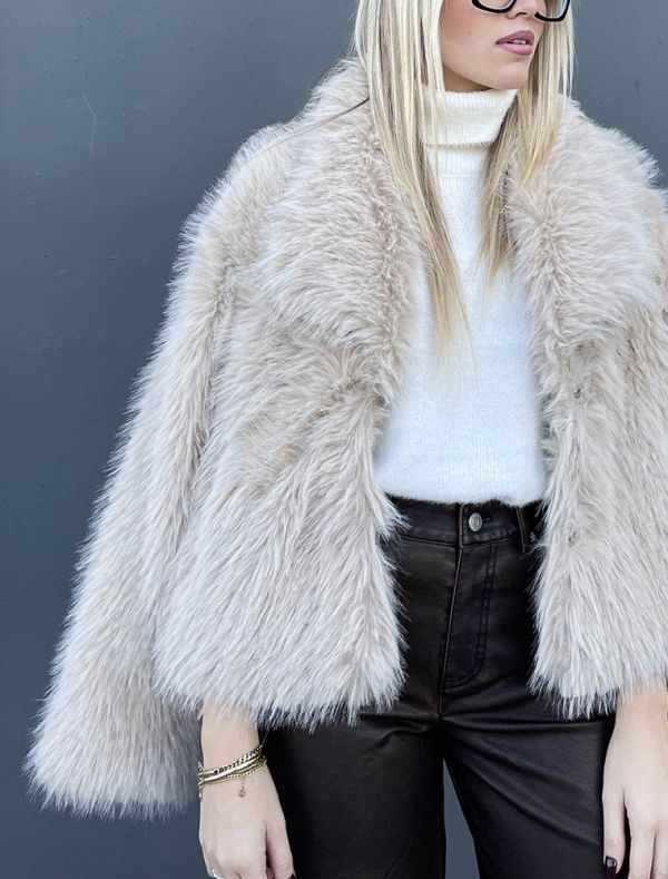 Pelliccia eco San Babila - beige