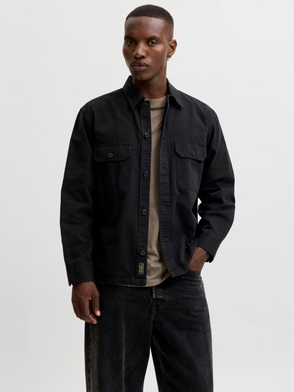 Camicia manica lunga casual Jack & Jones - black