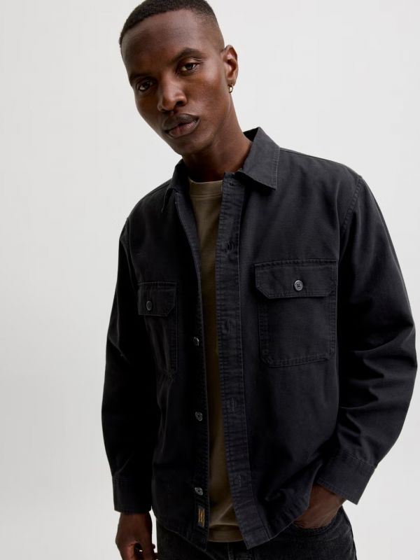 Camicia manica lunga casual Jack & Jones - black