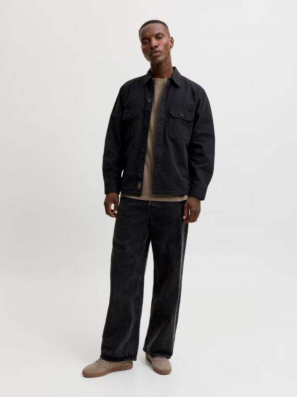 Camicia manica lunga casual Jack & Jones - black