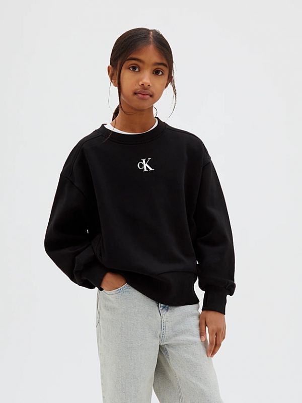 Maglia in felpa Calvin Klein - black
