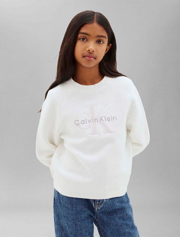 Pullover manica lunga Calvin Klein - panna