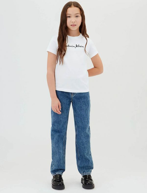 T-shirt manica corta Calvin Klein - panna