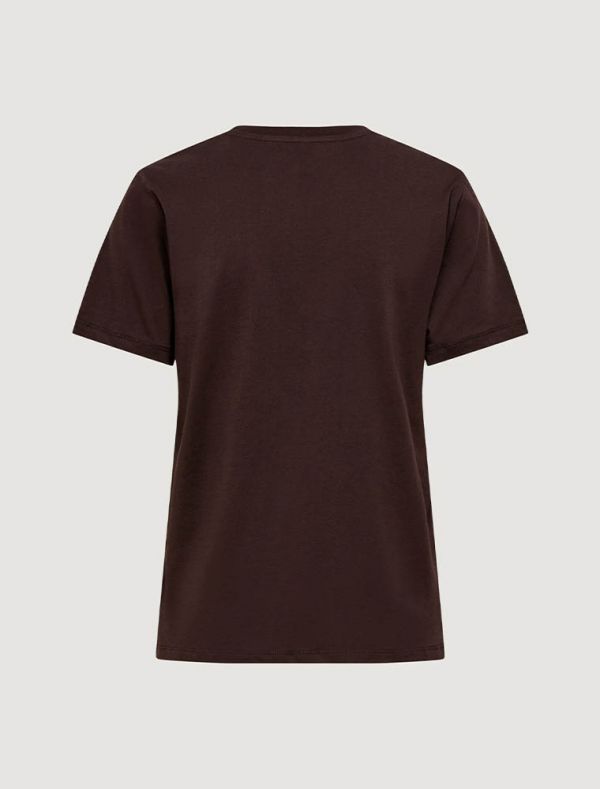 T-shirt manica corta Only - cioccolato
