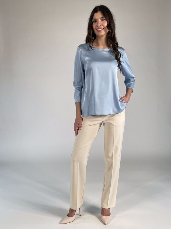 Camicia manica corta Rinascimento - cielo