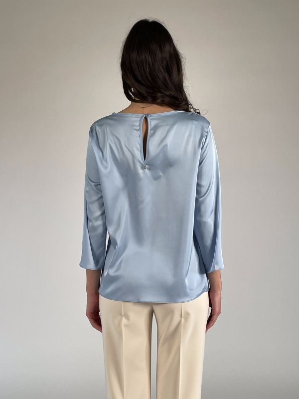 Camicia manica corta Rinascimento - cielo