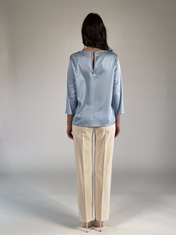 Camicia manica corta Rinascimento - cielo