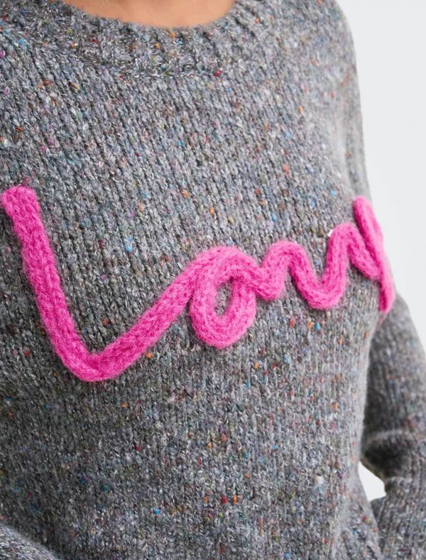 Pullover manica lunga Only - grey melange