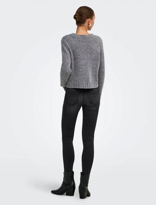Pullover manica lunga Only - grey melange