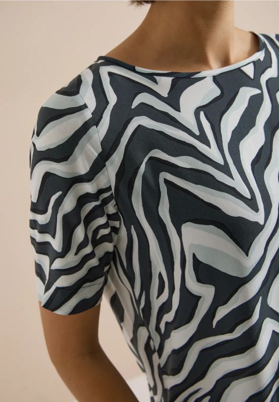 T-shirt a manica corta. scollo rotond... - verde scuro