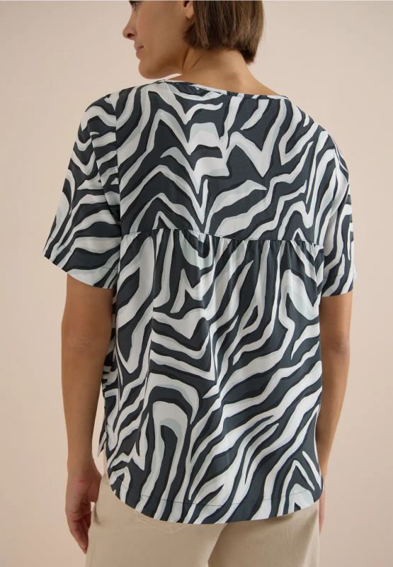 T-shirt a manica corta. scollo rotond... - verde scuro