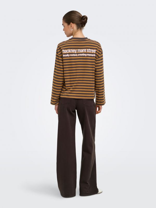 Maglia manica lunga Only - marrone arancione