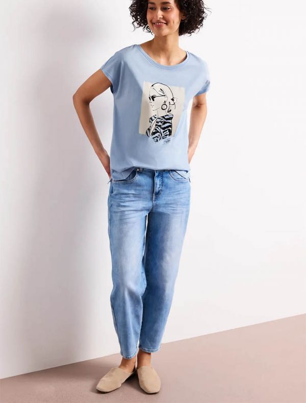T-shirt manica corta Street One - azzurro
