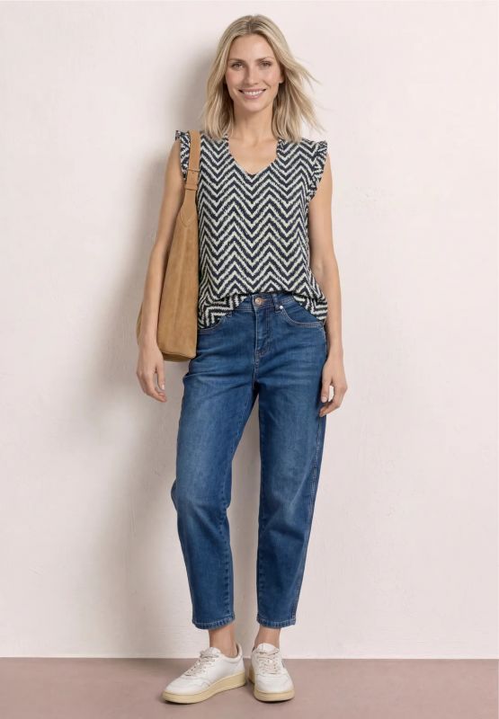 Canotta Street One - blu bianco