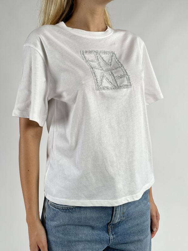 T-shirt manica corta Emme - latte
