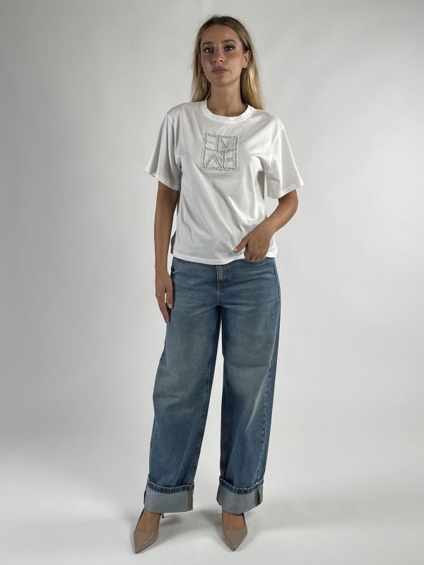 T-shirt manica corta Emme - latte