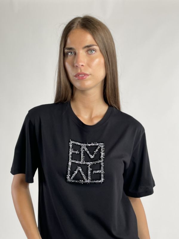 T-shirt manica corta Emme - nero