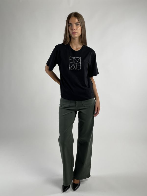 T-shirt manica corta Emme - nero