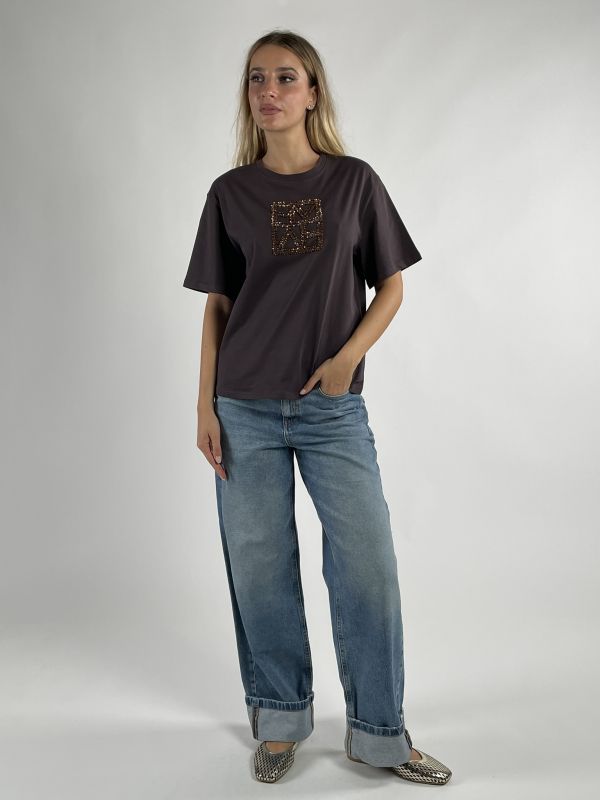 T-shirt manica corta Emme - testa moro