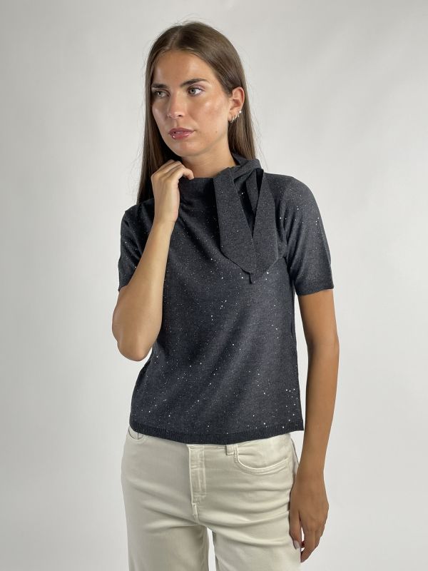 Maglia manica corta Emme - grigio melange