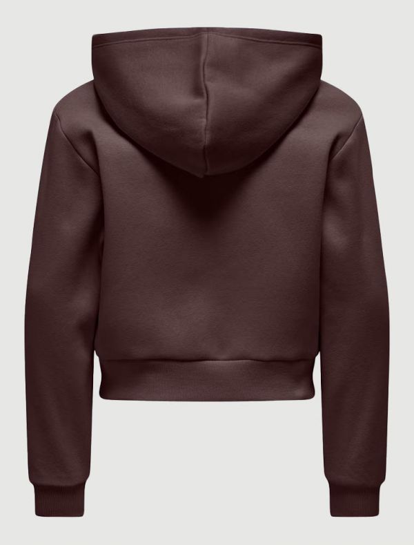 Maglia in felpa aperta Only - marrone