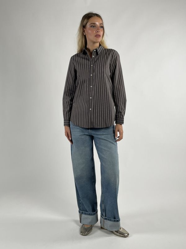 Camicia manica lunga Emme - moro scuro