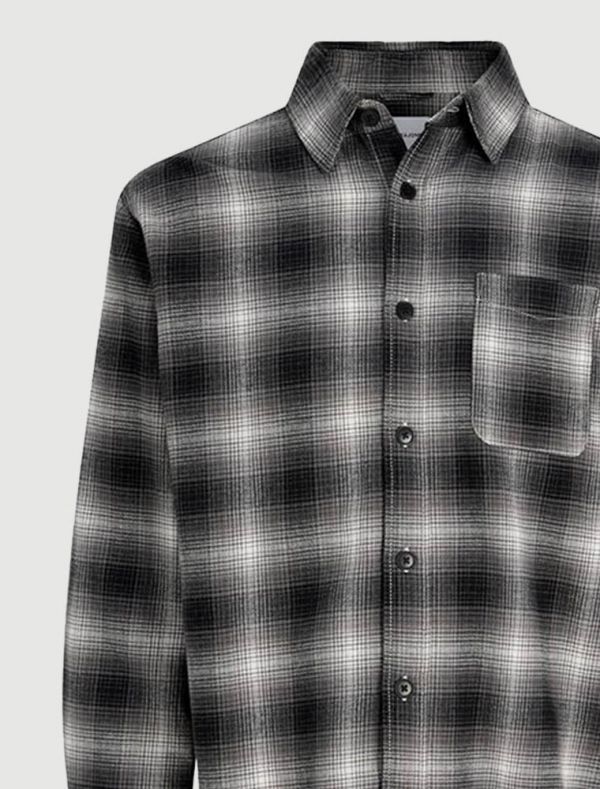 Camicia manica lunga flanella Jack & Jones - asfalto