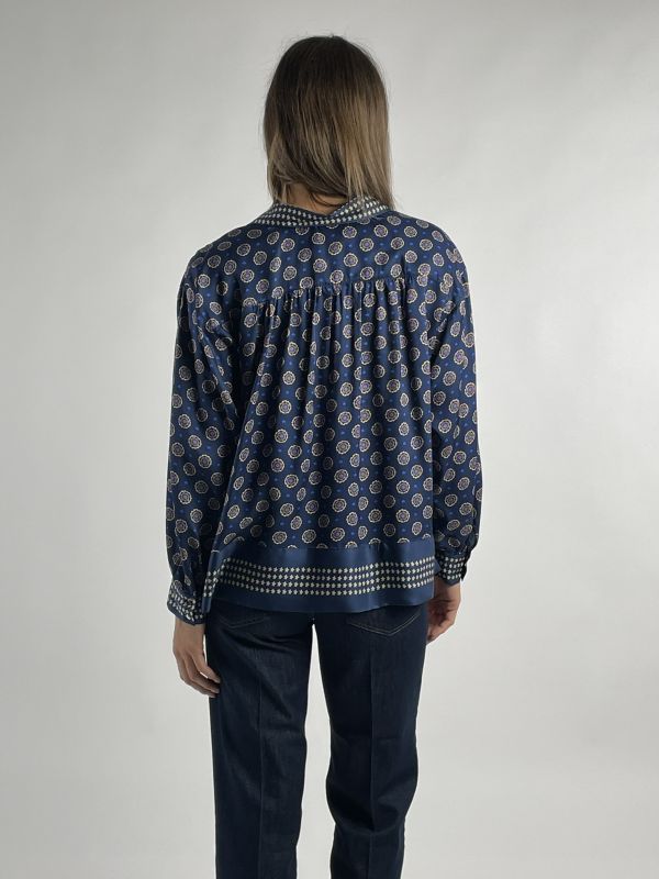 Camicia manica lunga Iblues - blu giallo