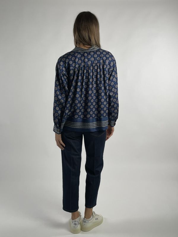 Camicia manica lunga Iblues - blu giallo