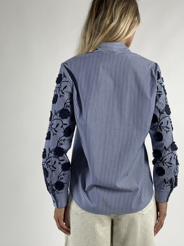 Camicia manica lunga Iblues - blu bianco