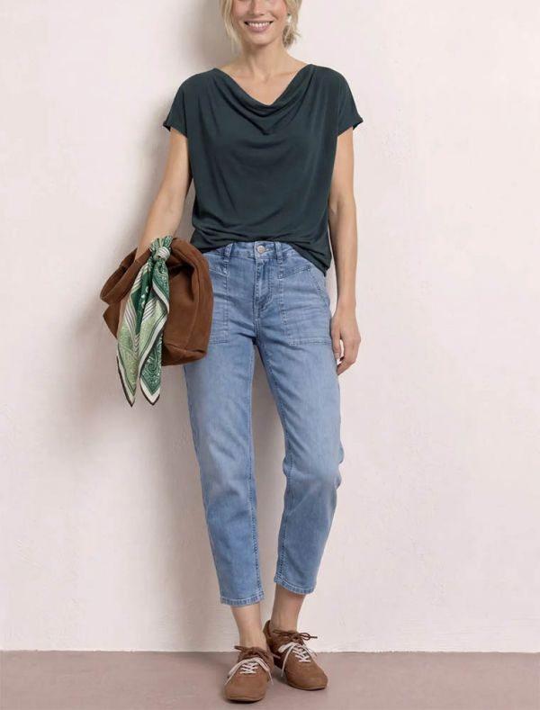 T-shirt manica corta Street One - verde scuro