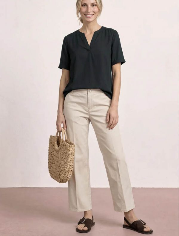 Camicia manica corta Street One - verde scuro
