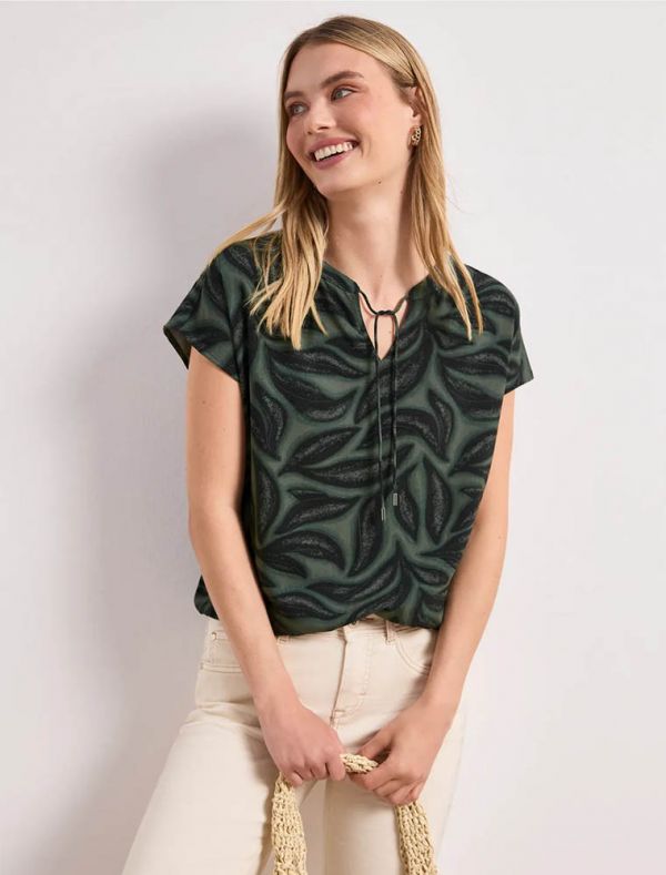 Camicia manica corta Street One - verde scuro