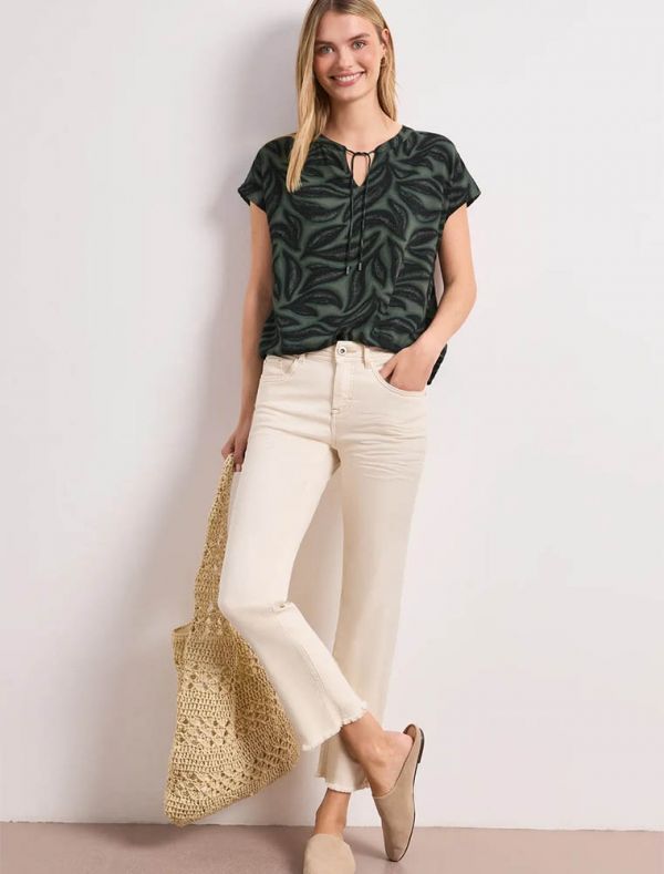 Camicia manica corta Street One - verde scuro
