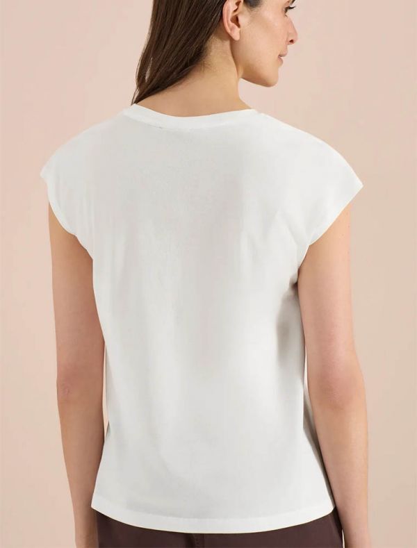 T-shirt manica corta Cecil - bianco