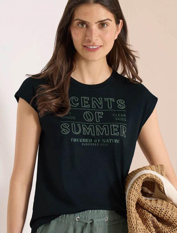 T-shirt manica corta Cecil - green