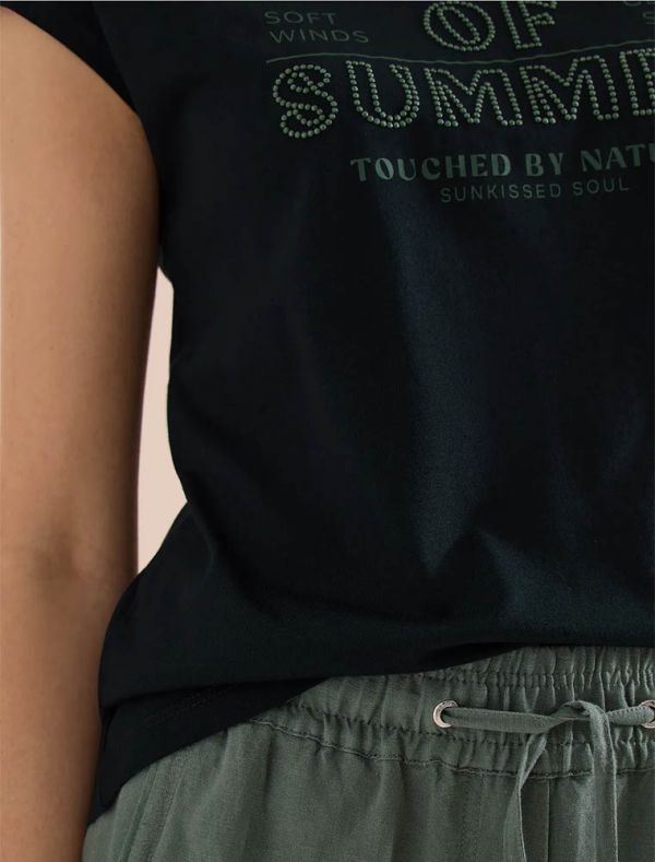 T-shirt manica corta Cecil - green