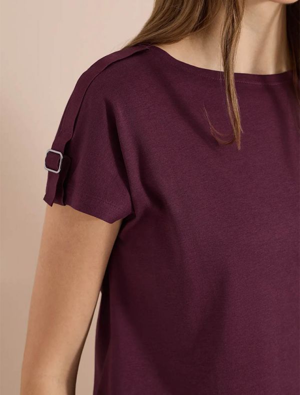 T-shirt manica corta Cecil - bordeaux