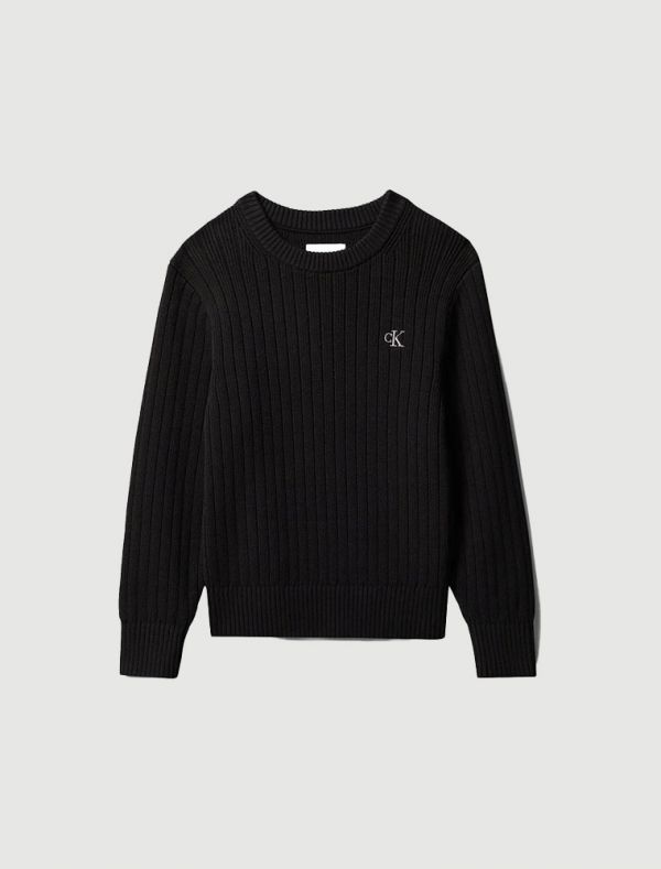 Pullover manica lunga Calvin Klein - black