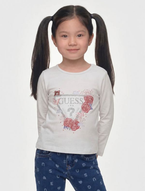 T-shirt manica lunga Guess - white