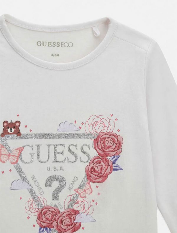 T-shirt manica lunga Guess - white