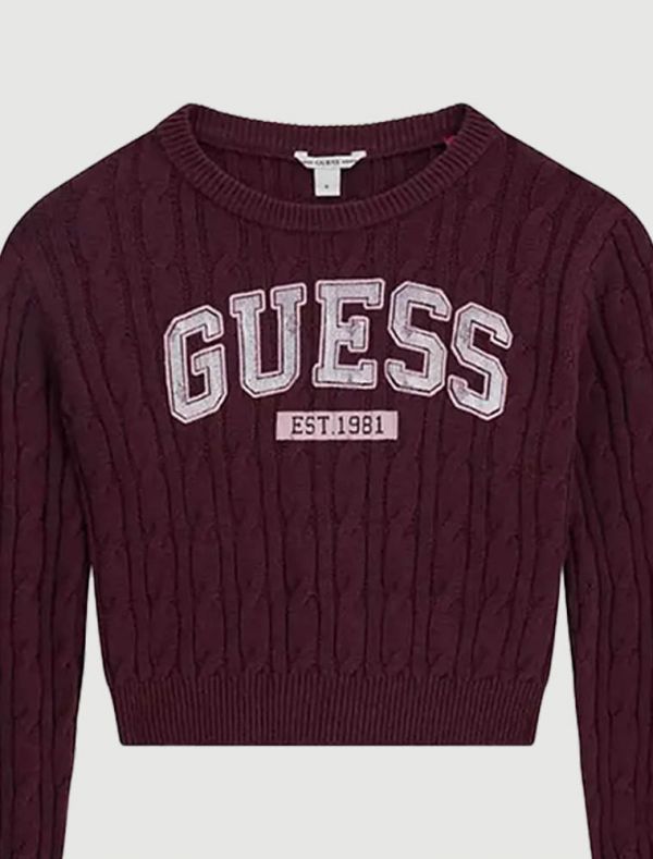 Pullover manica lunga Guess - bordeaux