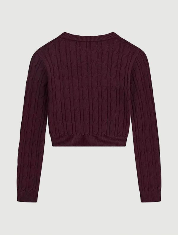 Pullover manica lunga Guess - bordeaux