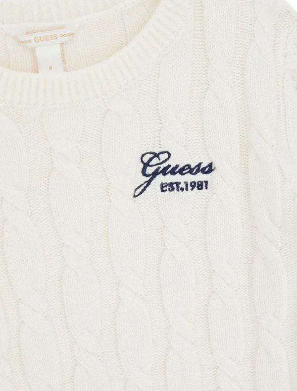 Pullover manica lunga Guess - crema