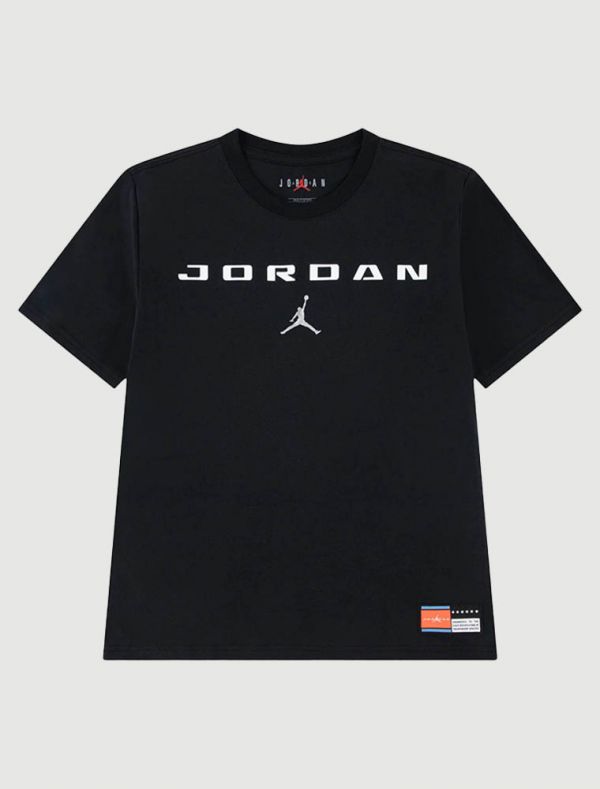 T-shirt manica corta sportiva Jordan - nero