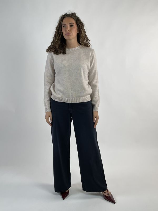 Pullover manica lunga Griffai - beige