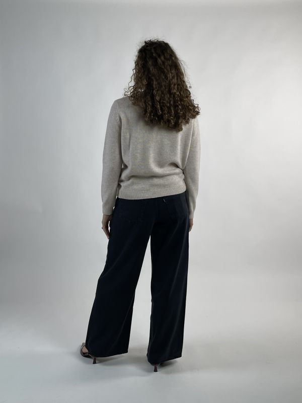 Pullover manica lunga Griffai - beige