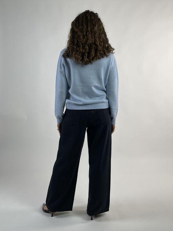 Pullover manica lunga Griffai - celeste